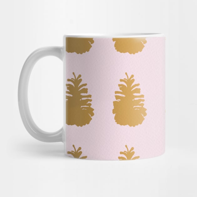 Golden Pine cone design by kuallidesigns